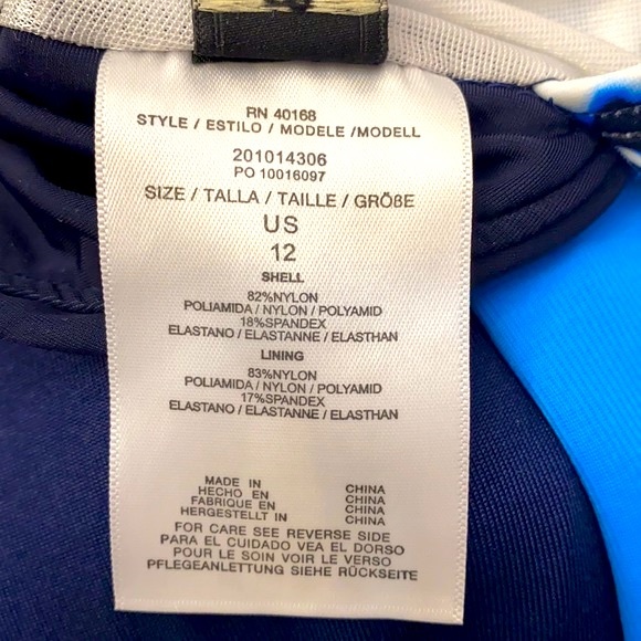 NWOT Women’s Talbots Nylon and Spandex One Piece Bathing Suit Size 12 Tall - Picture 10 of 10